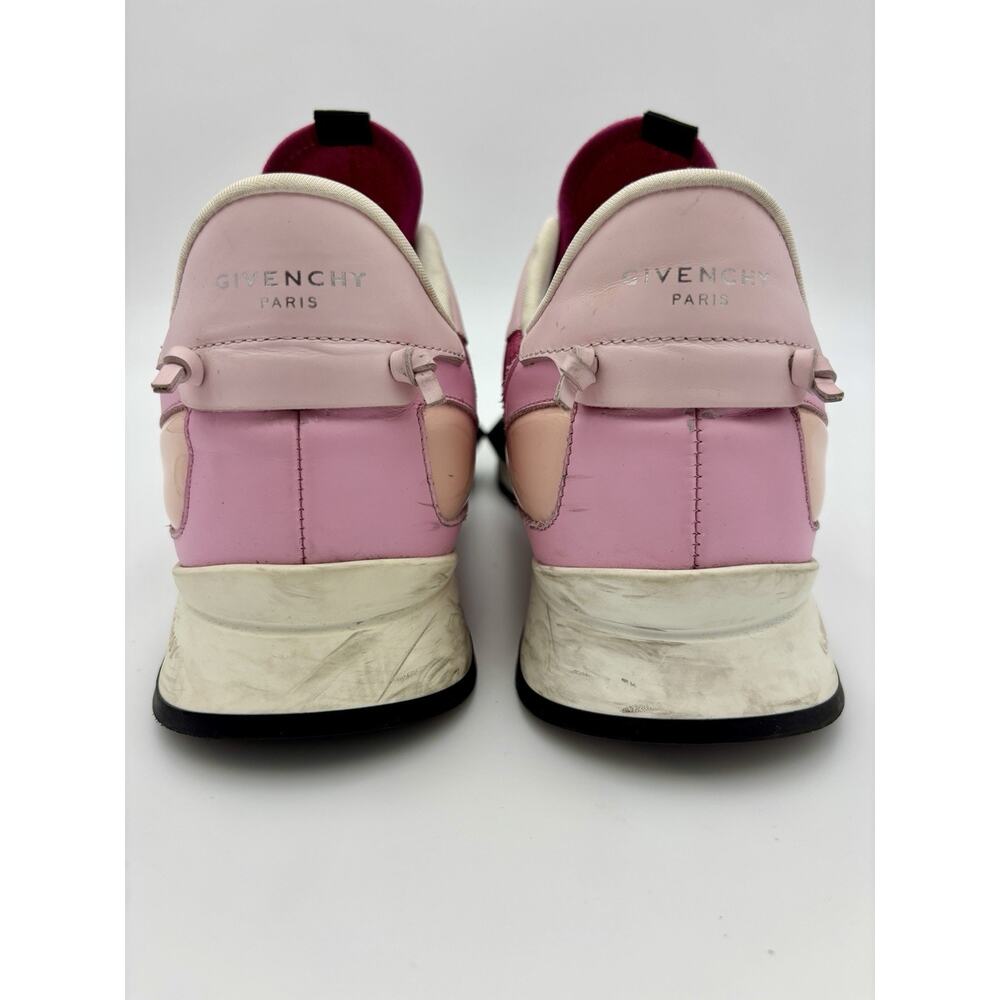 Authentic Givenchy Star Runner Sneakers Pink Raspberry Size 8.5 Leather Elastic - Picture 5 of 16